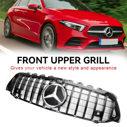 2019-2023 Mercedes-Benz A-CLASS W177 A180/200/A35 Front Bumper Grille Black Replcaement AMG Style Grill