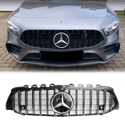 2019-2023 Mercedes-Benz A-CLASS W177 A180/200/A35 Front Bumper Grille Black Replcaement AMG Style Grill