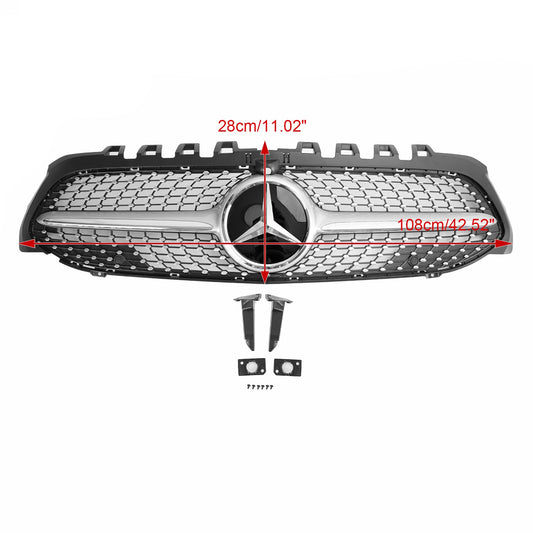 2019-2023 Mercedes Benz A-CLASS W177 A180/200/A35 Diamond Front Grill Radiator Bumper Grill