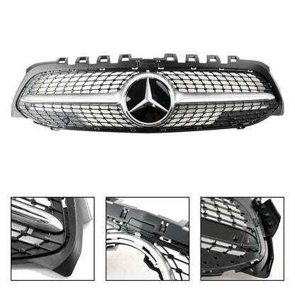 2019-2023 Benz A-Class W177 A180/200/A35 Diamond Front Bumper Mercedes Grill Grille Black Grill
