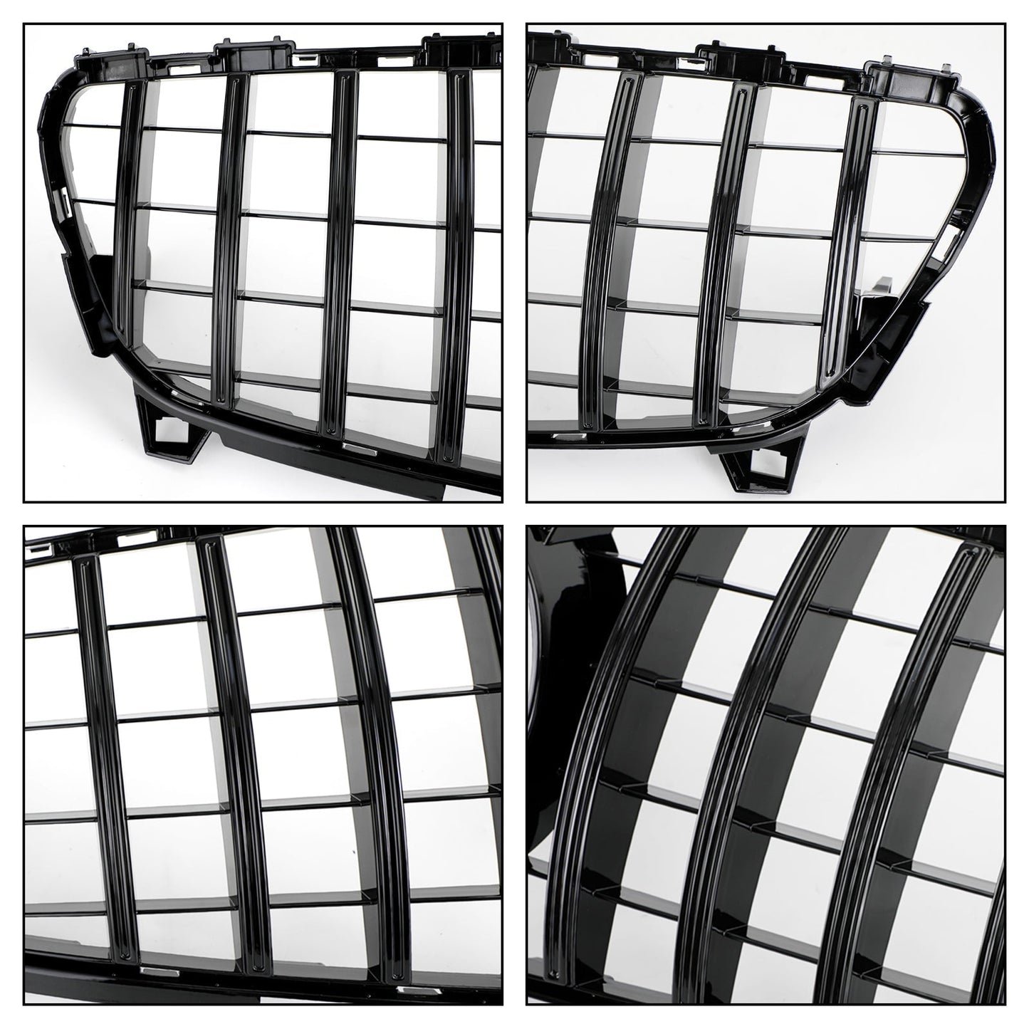 2016-2018 Mercedes Benz A-CLASS W176 AMG Style Grille Front Bumper Glossy Black Replacement Grill