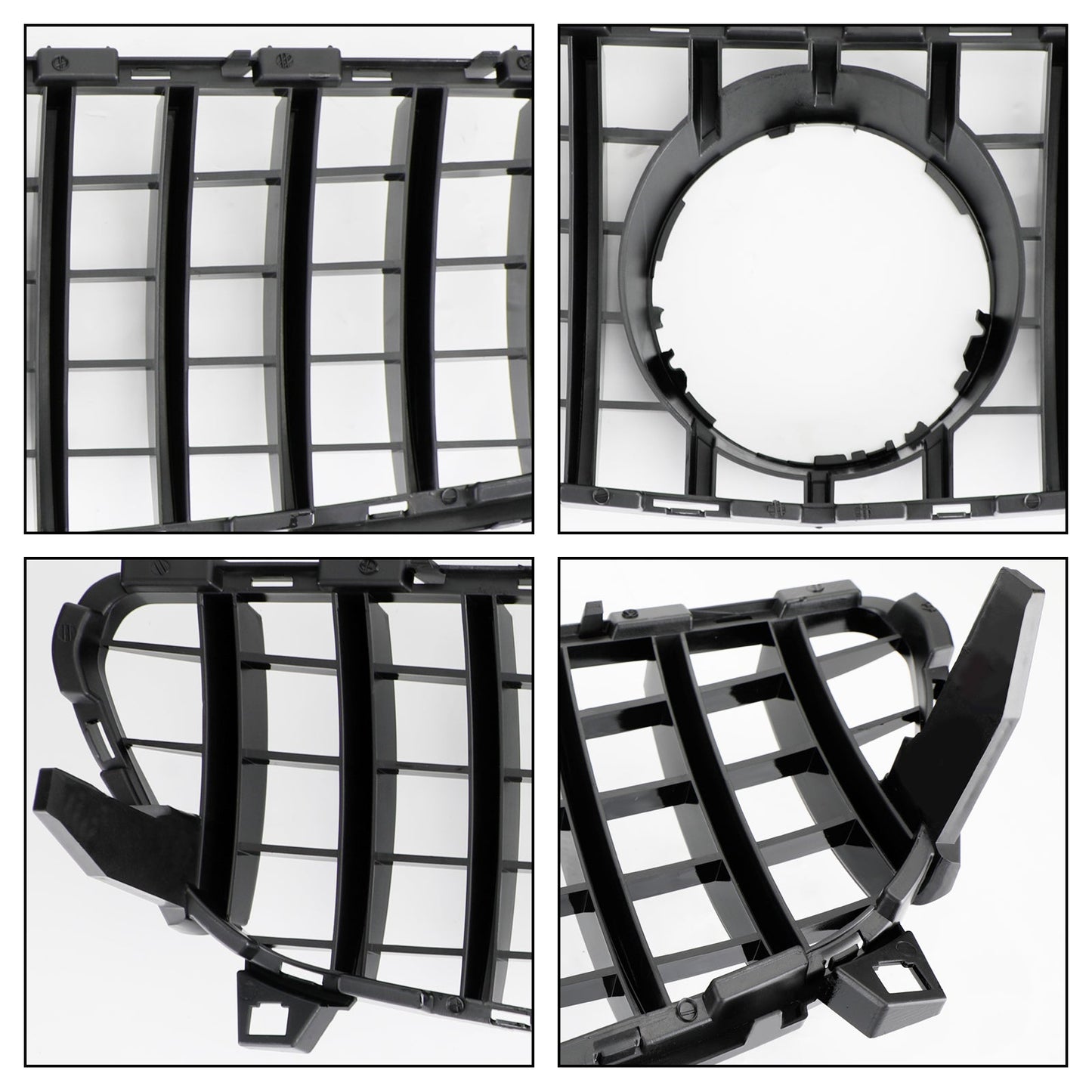 2016-2018 Mercedes Benz A-CLASS W176 AMG Style Grille Front Bumper Glossy Black Replacement Grill