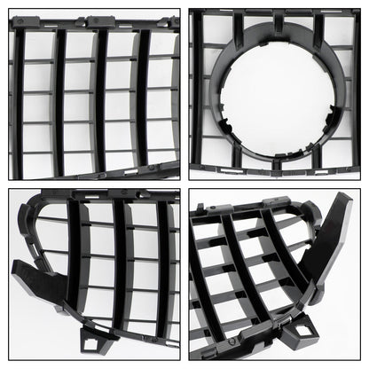 2016-2018 Mercedes Benz A-CLASS W176 AMG Style Grille Front Bumper Glossy Black Replacement Grill