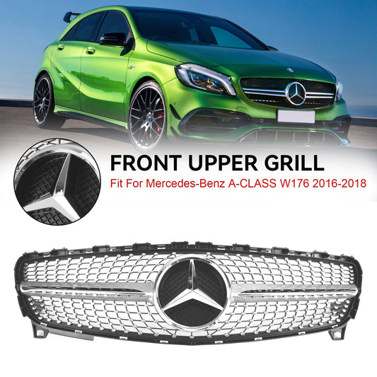 2016-2018 Benz A-CLASS W176 A180/200/A45 Mercedes Front Bumper Grill Diamond Replacement Grill