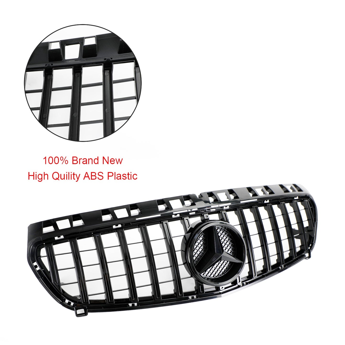 2012-2015 Mercedes-Benz A-CLASS W176 GT Style Grill Bumper Front Black Grille