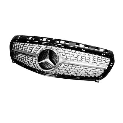 2013-2015 Mercedes W176 A-Class A180/200/A45 Front Bumper Grille Black Chrome Replacement Grill