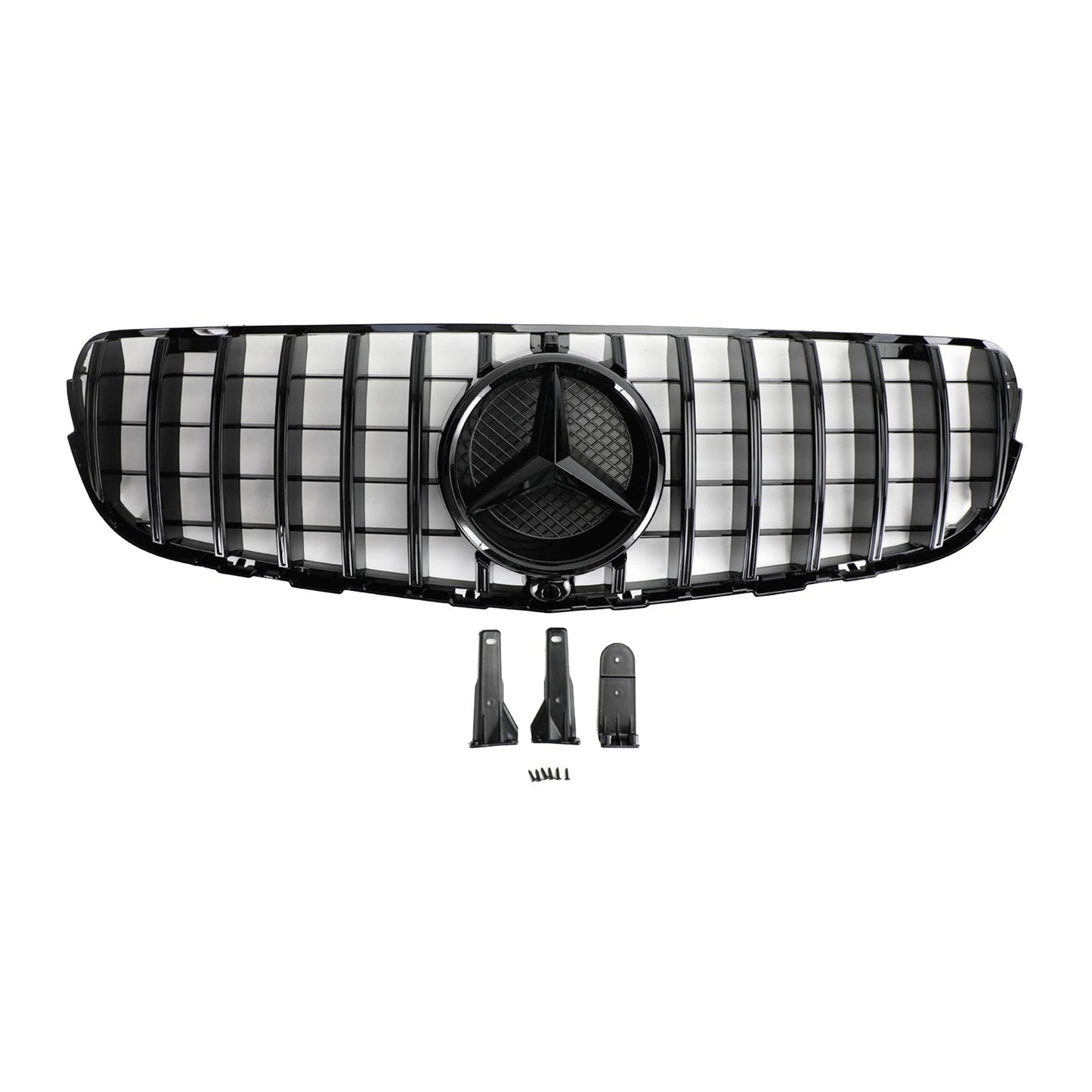 2015 2016 2017 2018 2019 Mercedes Benz GLC-Class X253 Front Grille AMG Style Bumper Black Grille With Star Emblem