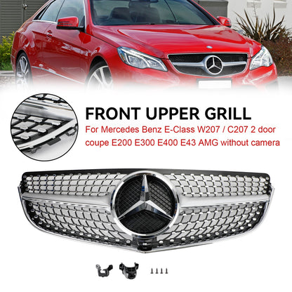 Diamond Style | 2014-2017 | E-Class | W207/C207 Coupe | Mercedes Benz Front Grill Chrome Grille With Star Emblem