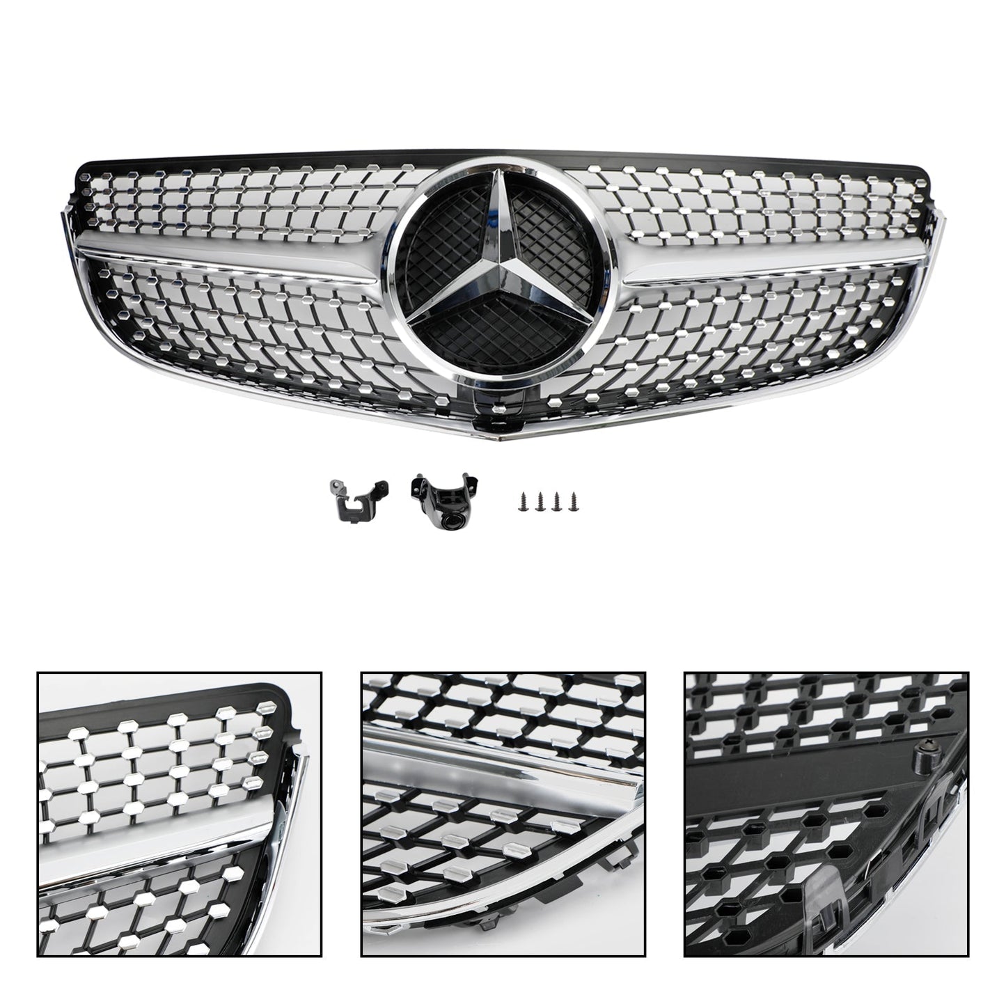 2014 2015 2016 2017 Mercedes Benz E-Class W207/C207 Coupe Diamond / OEM Style Grill Front Bumper Replacement Grille
