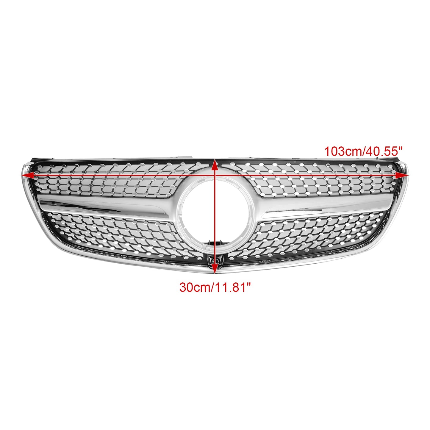 Mercedes Benz V-Class W447 2014-2019 Diamond Grill Front Bumper Chrome Grille
