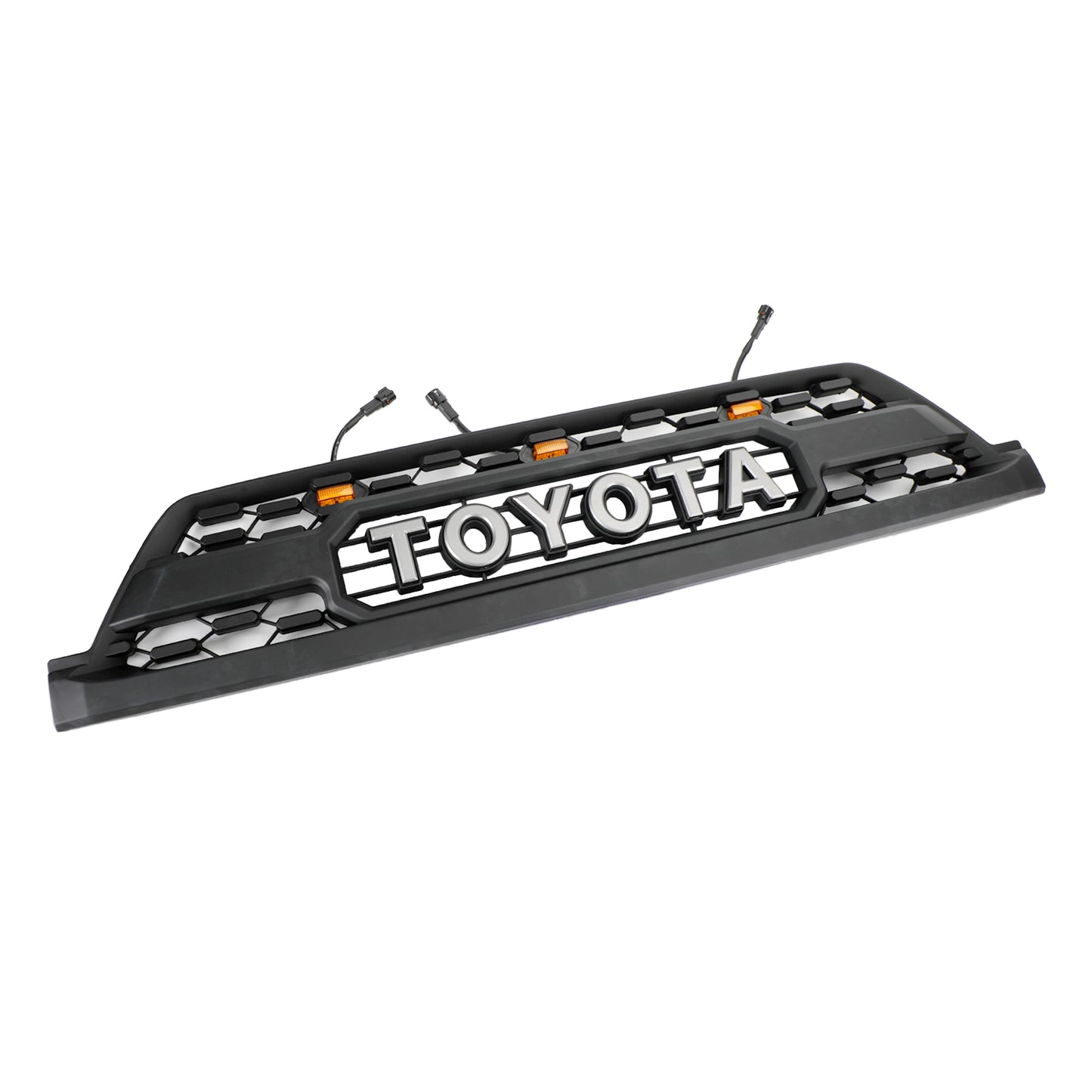 TRD PRO Style Grille For 2002-2005 Toyota 4Runner Black Front Bumper Grill W/ LED & Letter