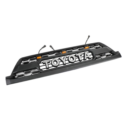 2002-2005 Toyota 4Runner Front Bumper Grill TRD PRO Style Black Grille With Led Lights