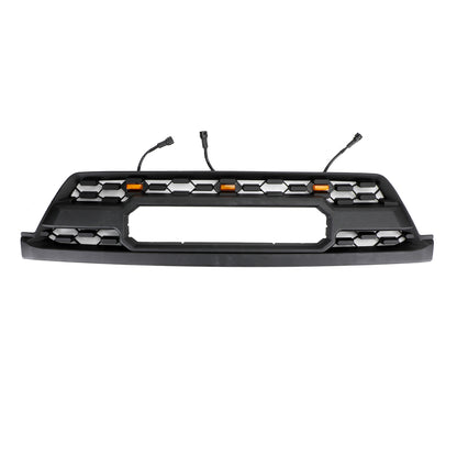 2002-2005 Toyota 4Runner Front Bumper Grill TRD PRO Style Black Grille With Led Lights