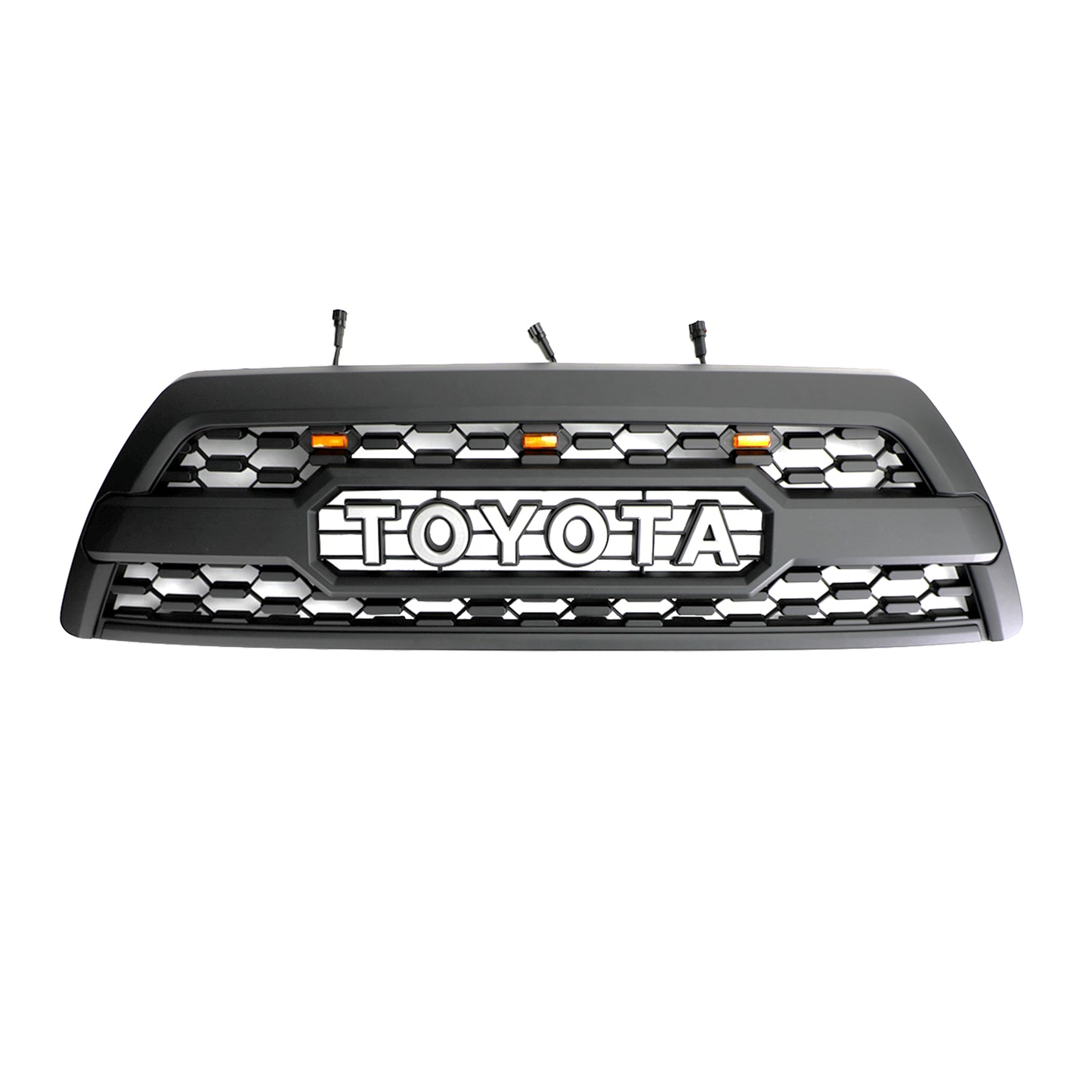 2006-2009 Toyota 4Runner TRD PRO Style Front Bumper Grill Black Grille W/ LED Light