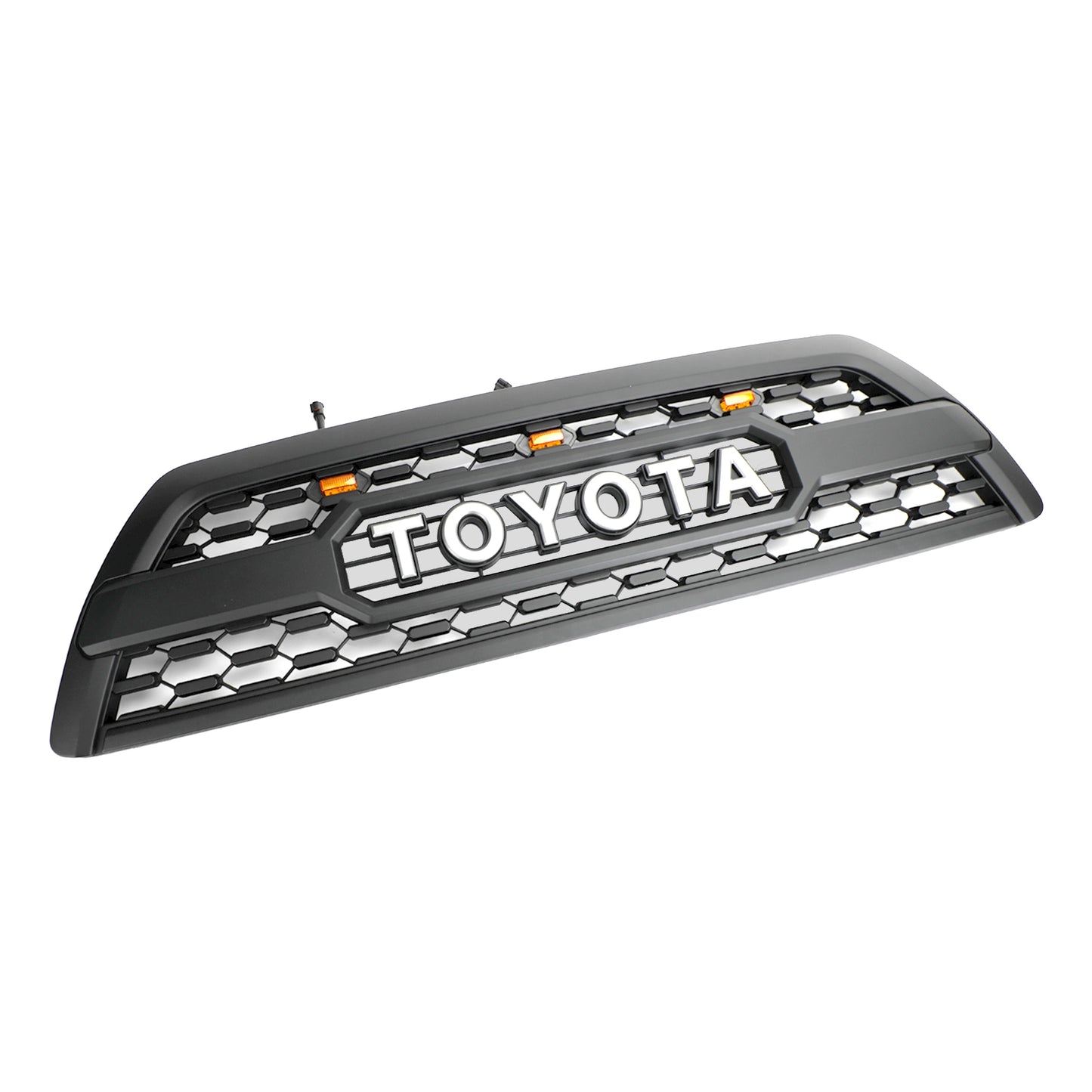 2006-2009 Toyota 4Runner TRD PRO Style Front Bumper Grill Black Grille W/ LED Light