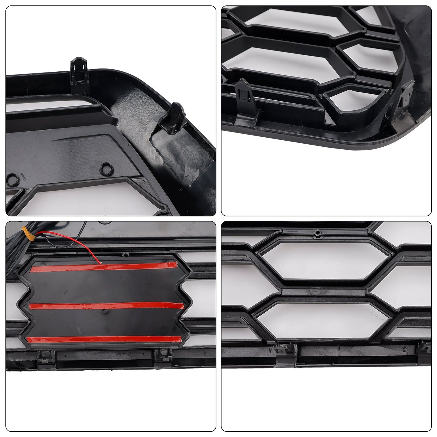 TRD Pro Light Bar Style Grille For 2016-2023 Toyota Tacoma Black Front Bumper Grill W/ LED & Light Bar