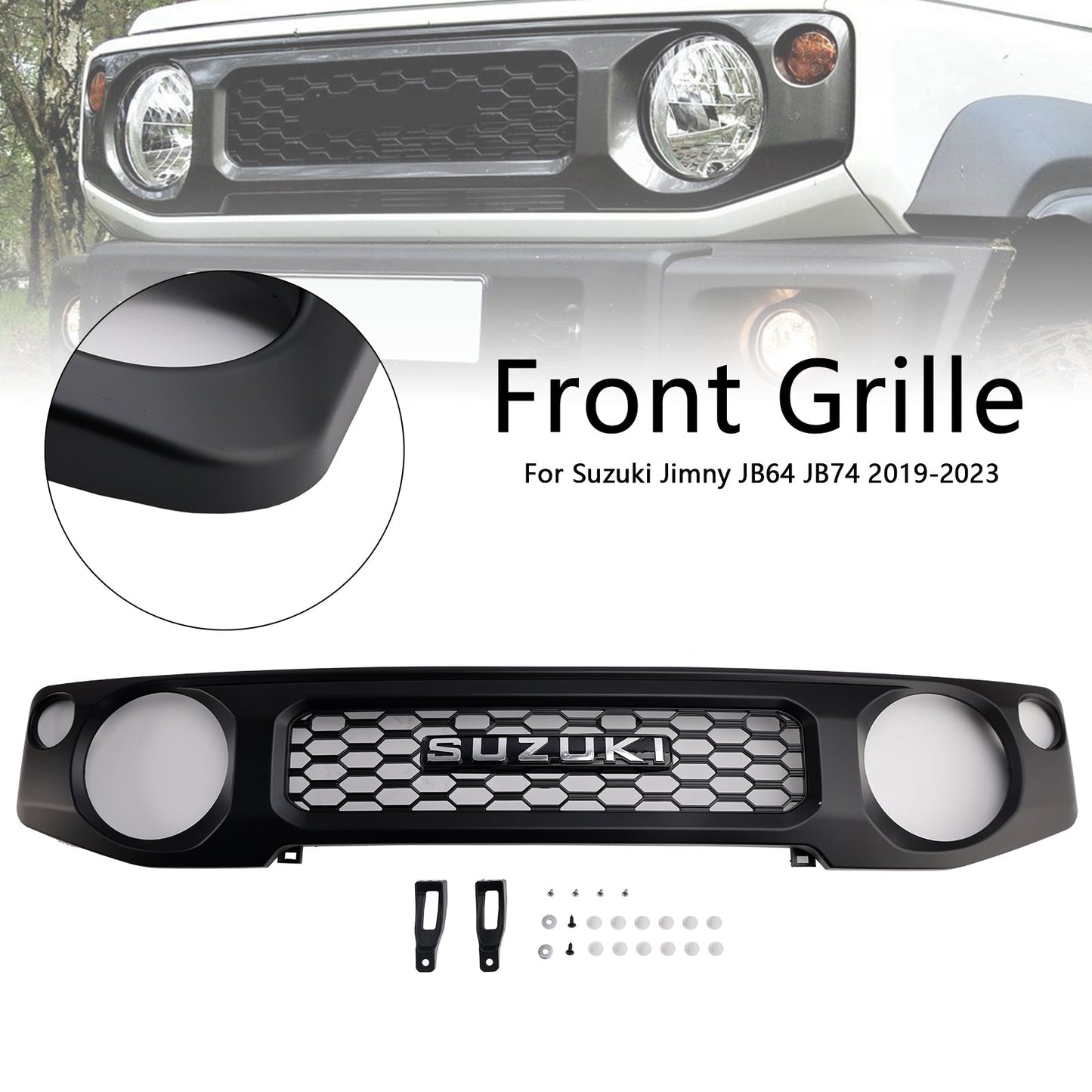 2019-2023 Suzuki Jimny JB64 JB74 Black Honeycomb Front Bumper Grille Grill 9911C78R00ZSC
