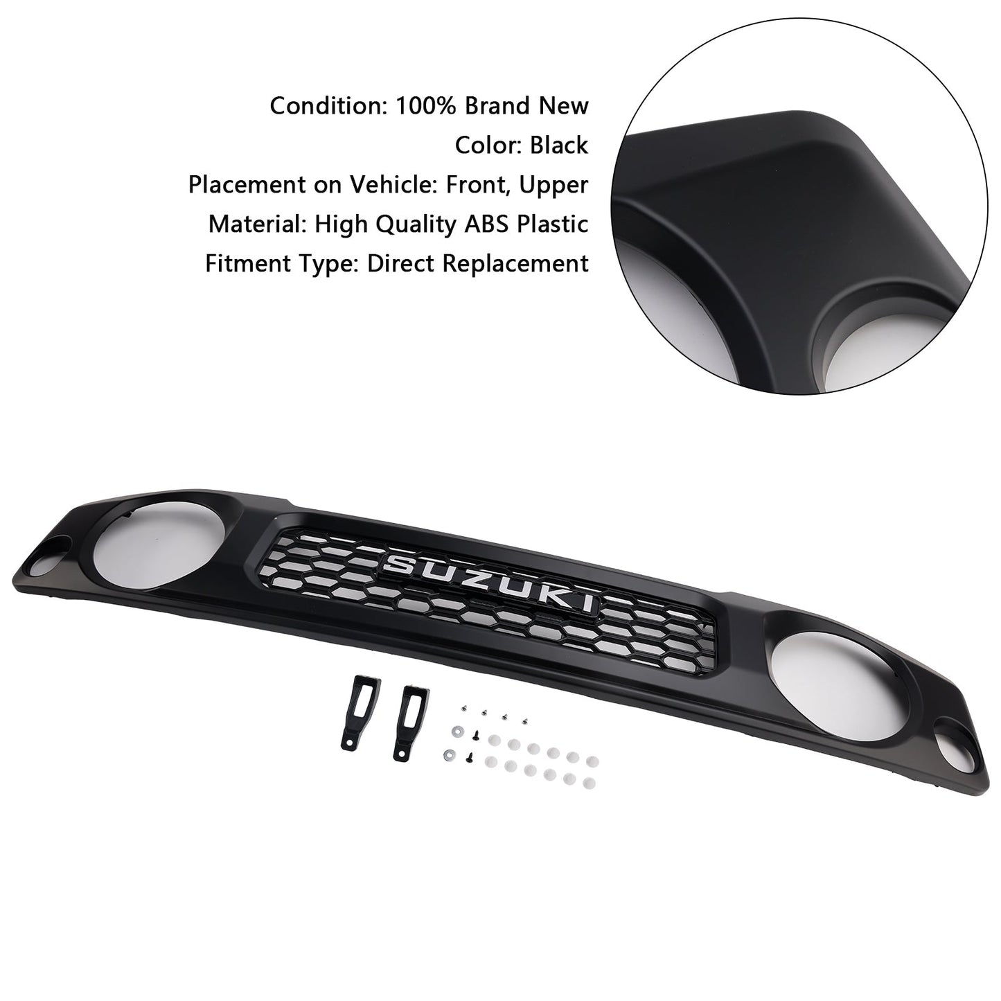 2019-2023 Suzuki Jimny JB64 JB74 Black Honeycomb Front Bumper Grille Grill 9911C78R00ZSC