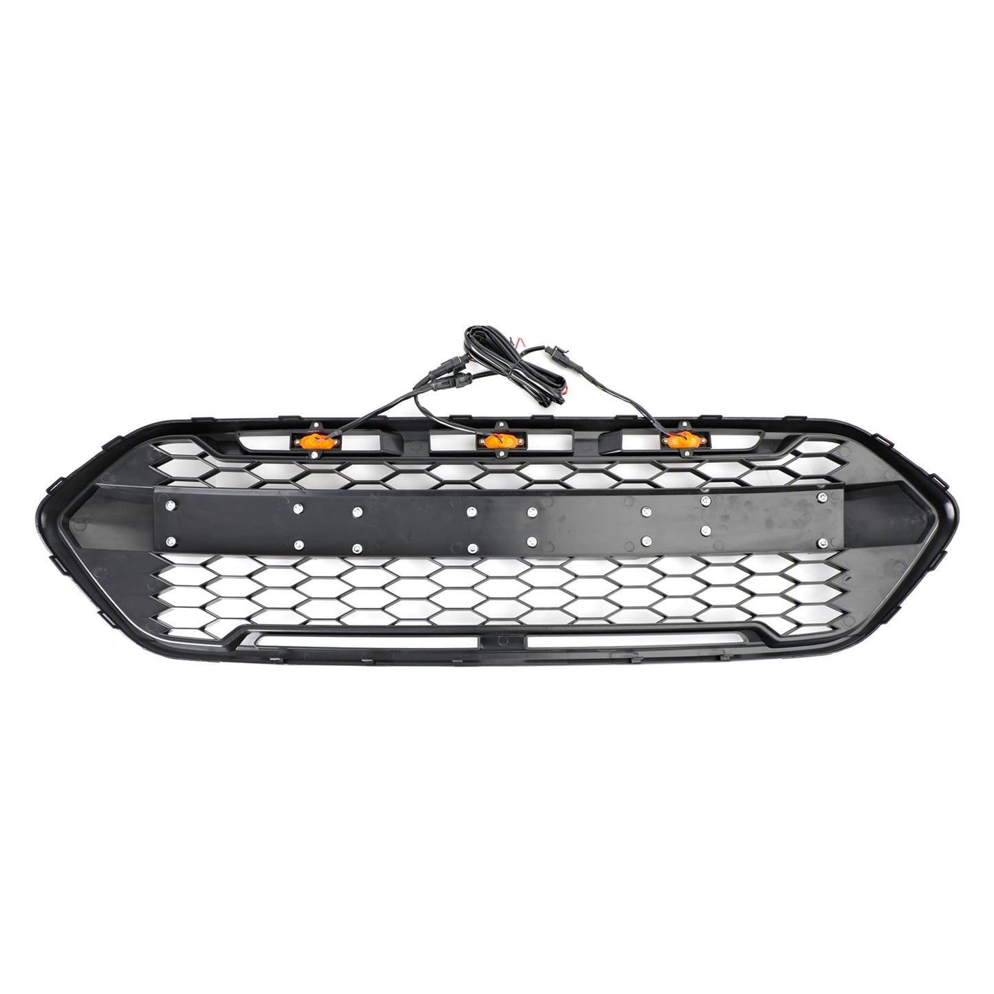 2018-2023 Ford Transit Custom Raptor Grille Honeycomb Mesh Hex Front Black Grill + LED