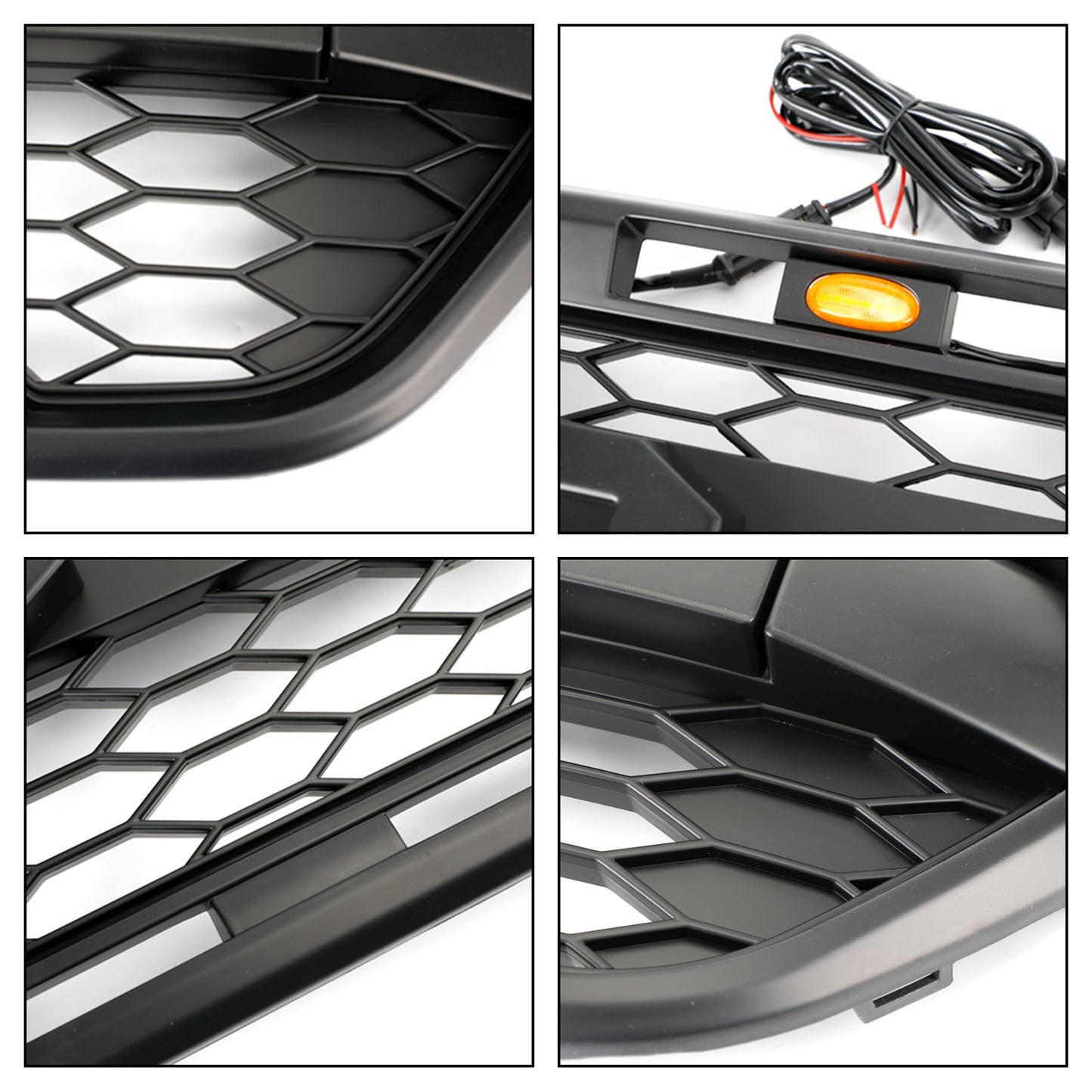 2018-2023 Ford Transit Custom Raptor Style Honeycomb Mesh Black Grille