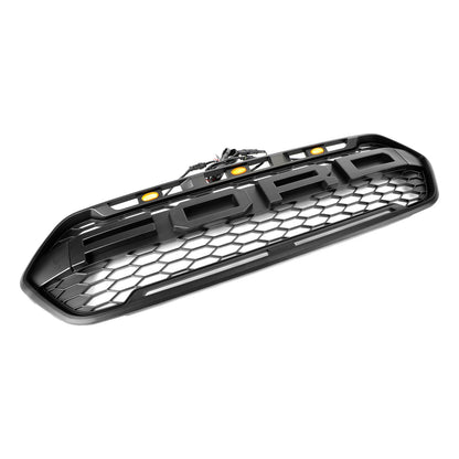 2018-2023 Ford Transit Custom Raptor Grille Honeycomb Mesh Hex Front Black Grill + LED