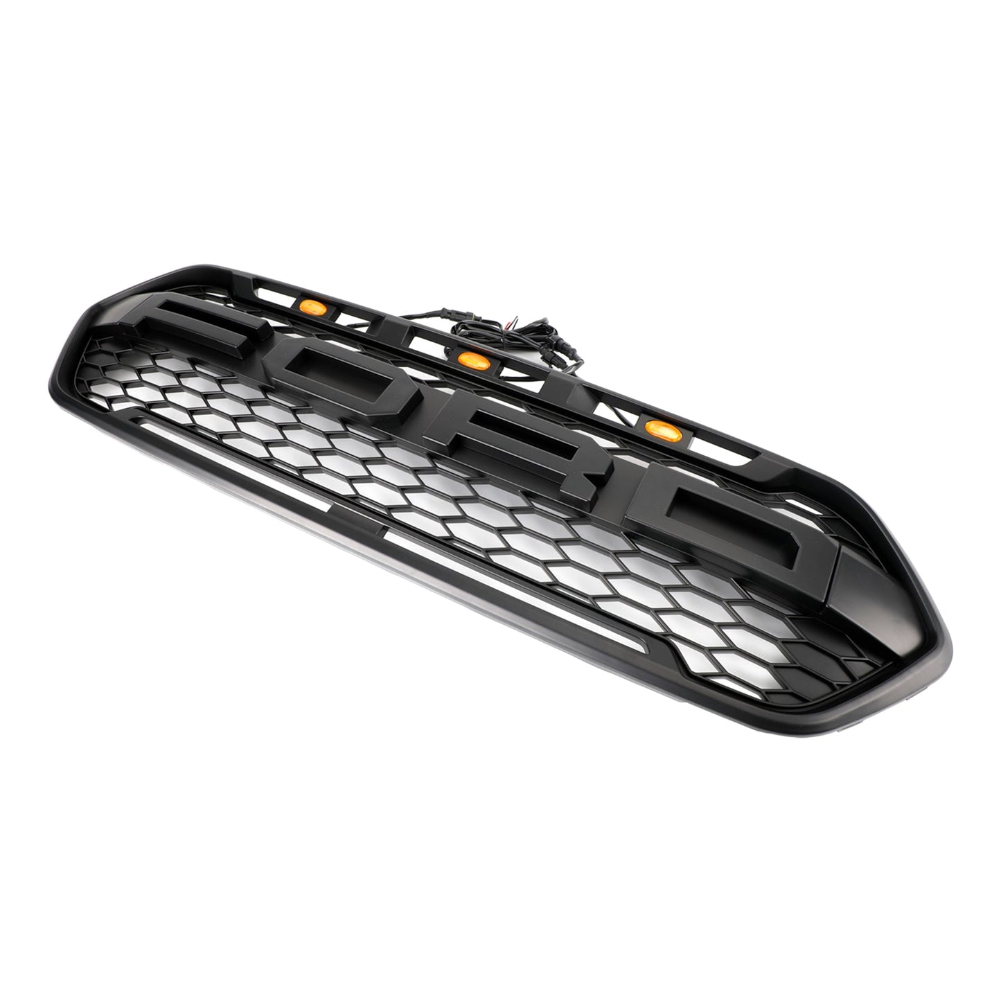 2018-2023 Ford Transit Custom Raptor Style Grill Matte Black Front Bumper Grille W/3LED