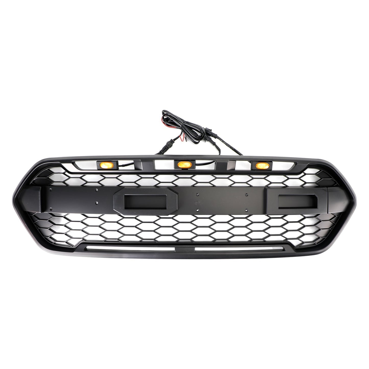 2018-2023 Ford Transit Custom Trail W/ 3LED Matte Black Front Bumper Grille Raptor Style