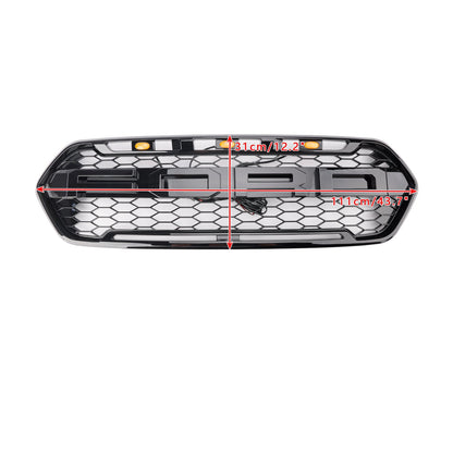 2018 2019 2020 2021 2022 2023 Ford Transit Custom Raptor Style Grille with Amber LED Light + Letter
