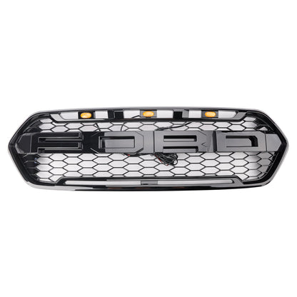 2018 2019 2020 2021 2022 2023 Ford Transit Custom Raptor Style Grille with Amber LED Light + Letter