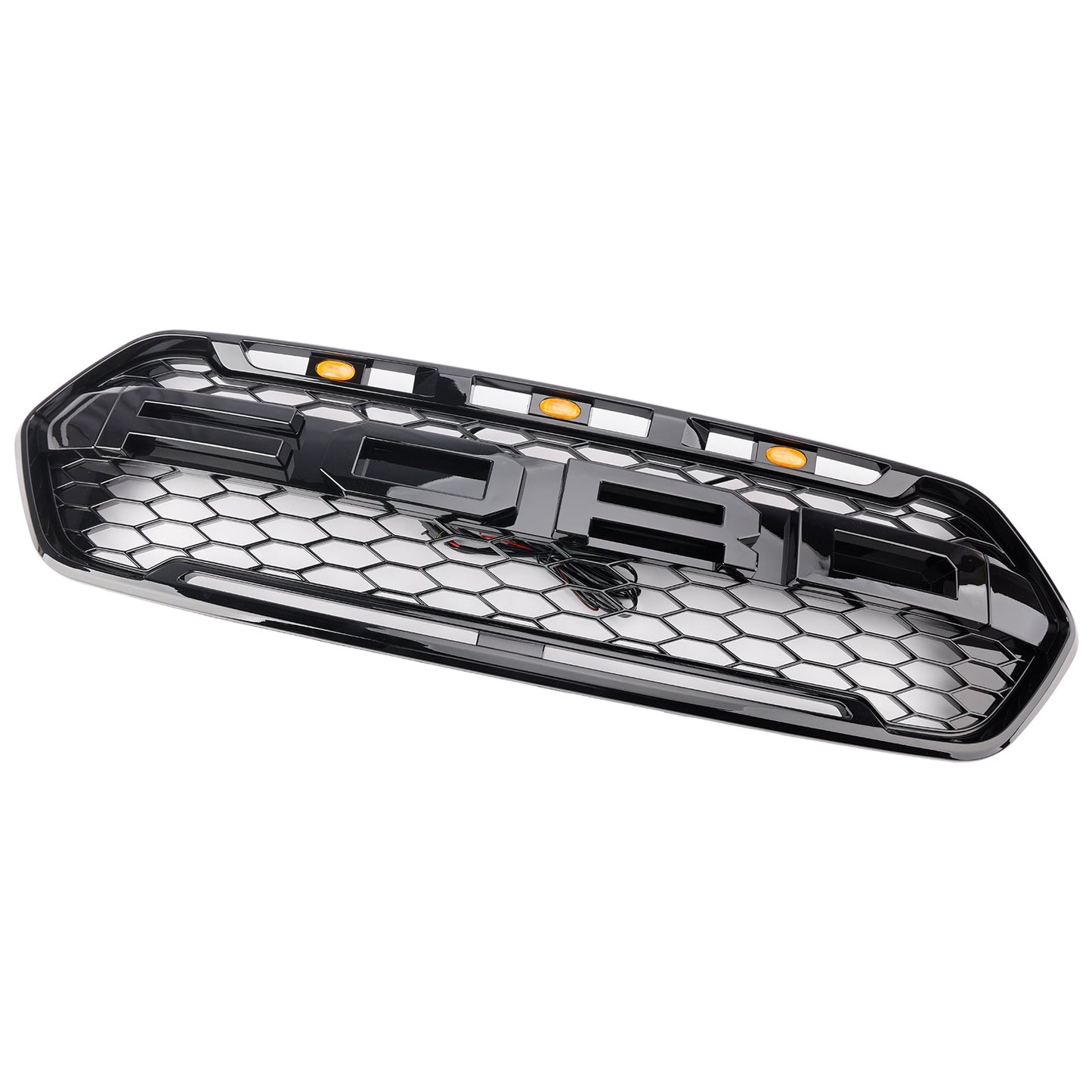 2018-2023 Ford Transit Custom Gloss Black Grille Raptor Style Honeycomb Upper Bumper Front Grill