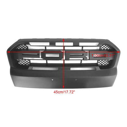 Ford Ranger T7 2015-2019 Wildtrak Raptor Style Front Bumper Grill Replacement Matte Black Grille