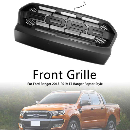2015-2019 Ford Ranger T7 Raptor Style Front Bumper Grill Grille W/Led Generic