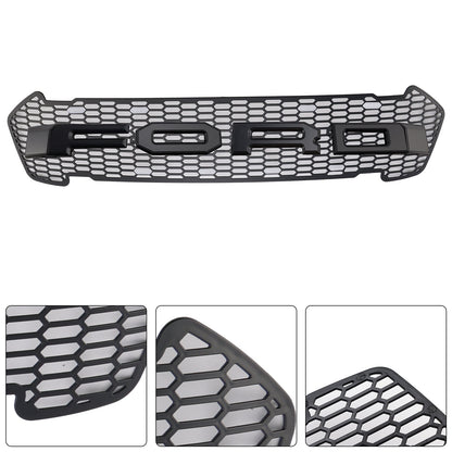 2015-2019 Ford Ranger T7 Matte Black Front Bumper Grill Grille W/LED Generic