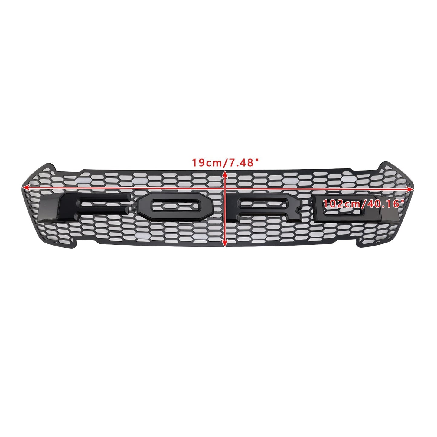 2015-2019 Ford Ranger T7 Matte Black Front Bumper Grill Grille W/LED
