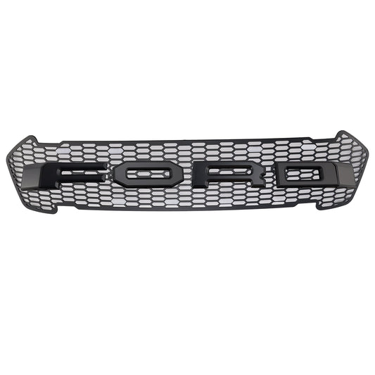 2015-2019 Ford Ranger T7 Matte Black Front Bumper Grill Grille W/LED