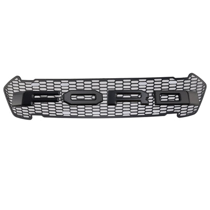2015-2019 Ford Ranger T7 Matte Black Front Bumper Grill Grille W/LED Generic