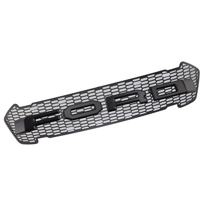 2015-2019 Ford Ranger T7 Matte Black Front Bumper Grill Grille W/LED Generic