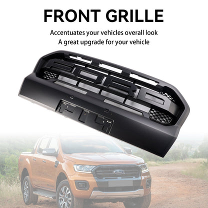 2019-2023 Ford Ranger Wildtrak Front Bumper Black Grille Raptor Sport Replacement Grill With Letter