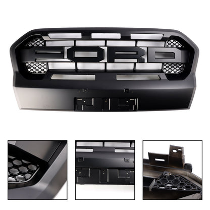 2019-2023 Ford Ranger Wildtrak Front Bumper Black Grille Raptor Sport Replacement Grill With Letter