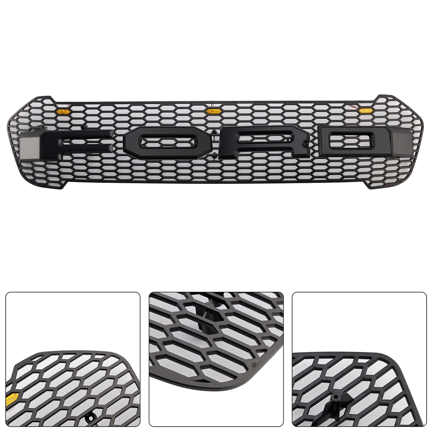2019-2023 Ford Ranger T8 Raptor Style Front Bumper Grille Grill W/LED