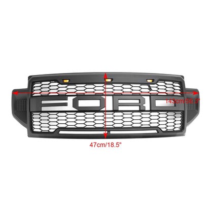 2021-2022 Ford F250 F350 F550 Super Duty Raptor Style Front Bumper Grill W/LED Lights Generic