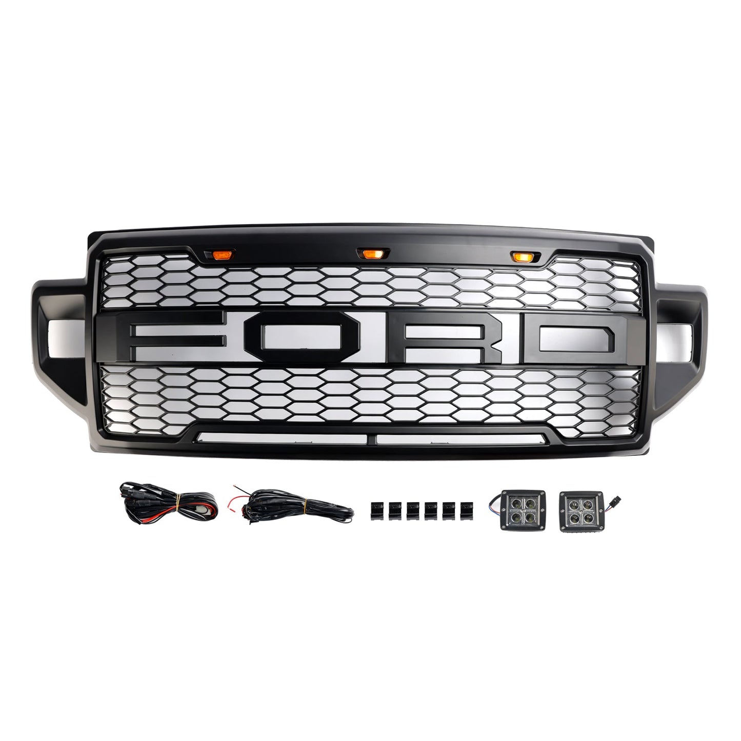 2021-2023 Ford F250 F350 F550 Super Duty Raptor Style Front Bumper Grille Generic