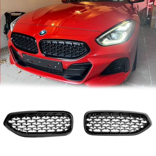 2019-2024 BMW Z4 G29 20I 30I M40I Front Kidney Grill Gloss Black Diamond Grille