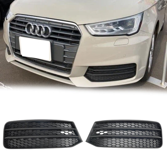 2015-2018 Audi A1 8X 2PCS Grille 8XA807681B 8XA807682B Front Bumper Fog Light Cover Grill