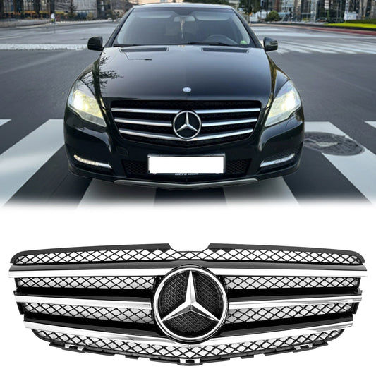 2010-2013 Mercedes-Benz R-Class W251 R300/350/500/320CDI Front Bumper Grille Chrome Black Replacement Grill