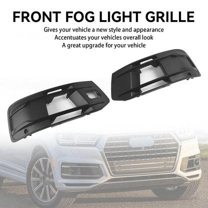 2016-2019 Audi Q7 Standard Version Front Bumper Cover Fog Light Bezel Insert Grill Grille
