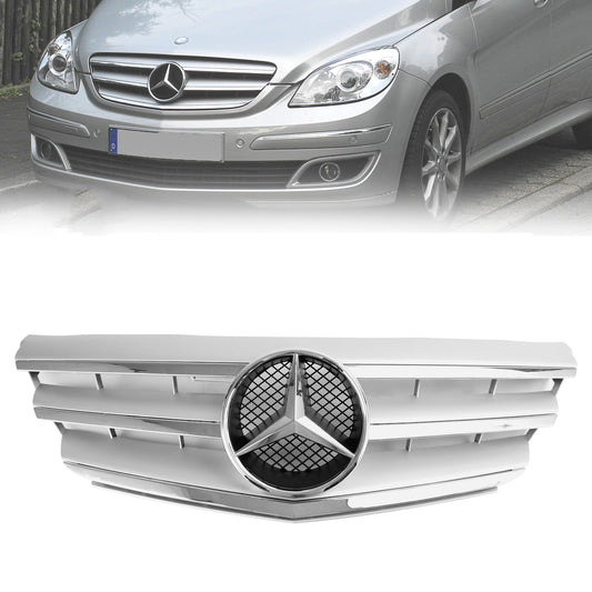 2009-2011 Mercedes-Benz B-Class W245 A160/180/200 Front Bumper Grille Chrome Gray Replacement Grill