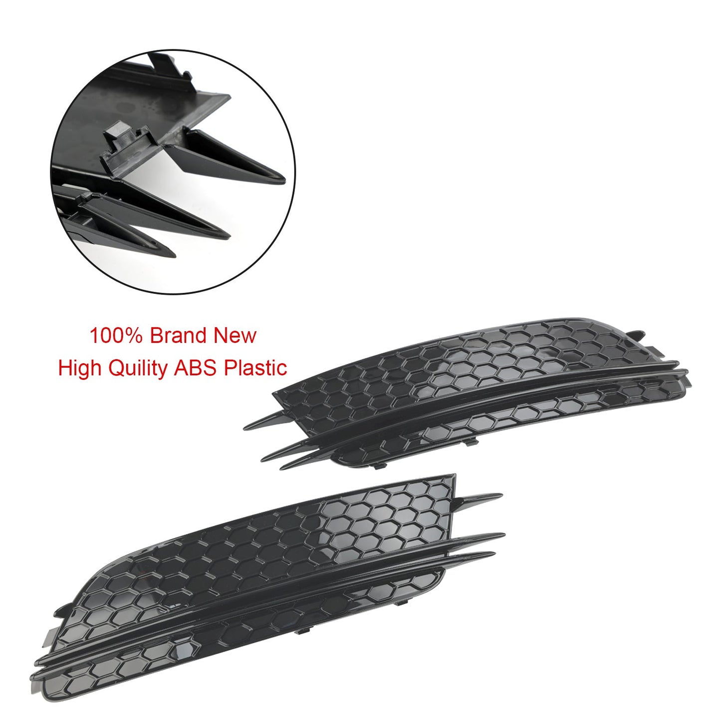 Audi 2012-2015 A6 C7 2PCS Front Fog Light Cover Bezel Grille