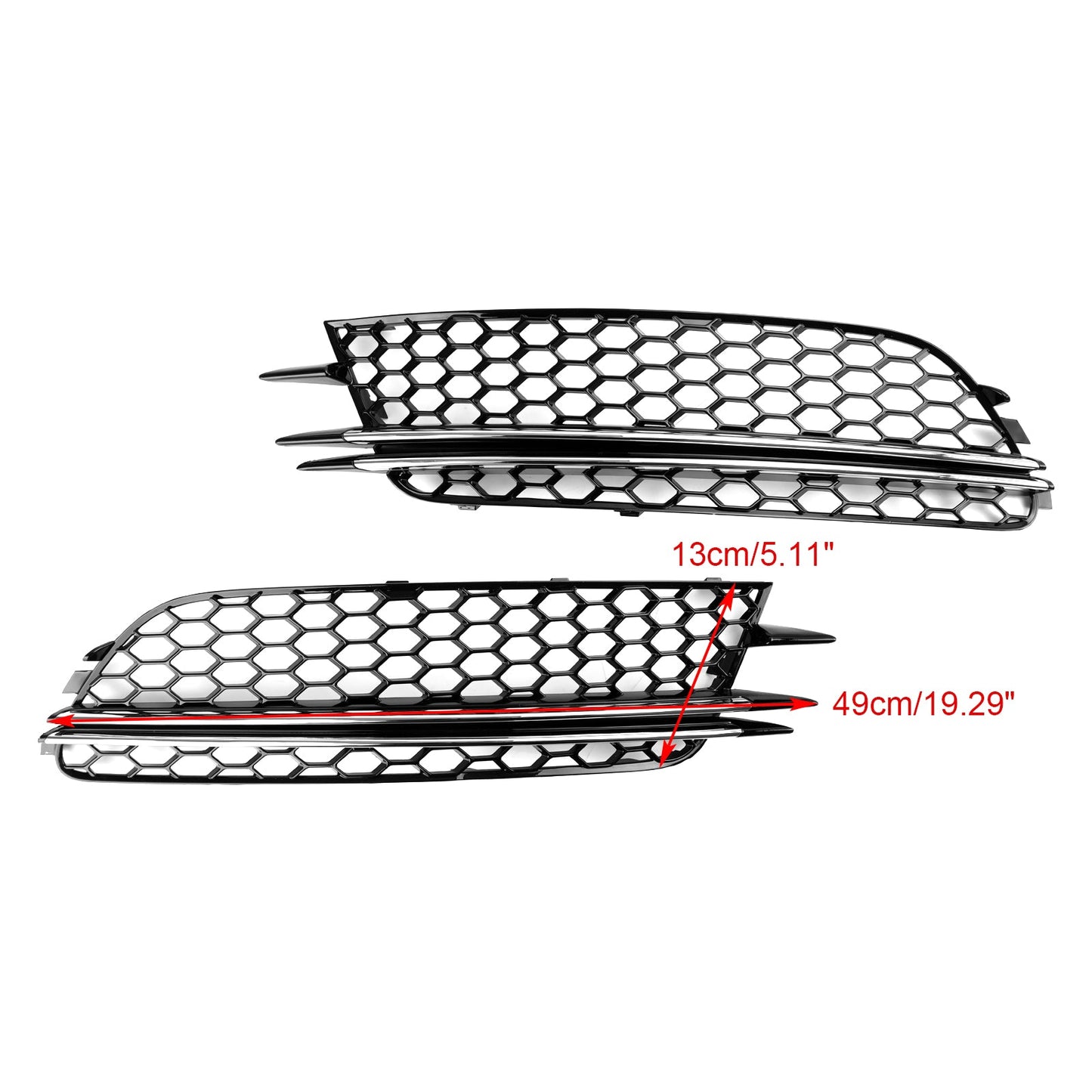 Audi 2012-2015 A6 C7 2PCS Front Fog Light Cover Bezel Grille