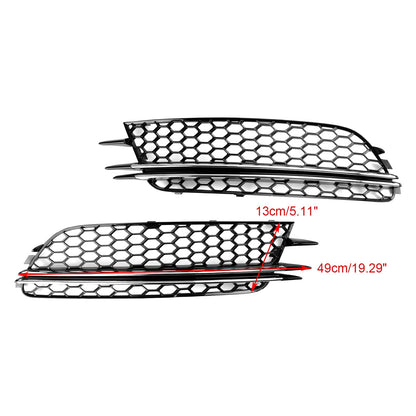 Audi 2012-2015 A6 C7 2PCS Front Fog Light Cover Bezel Grille